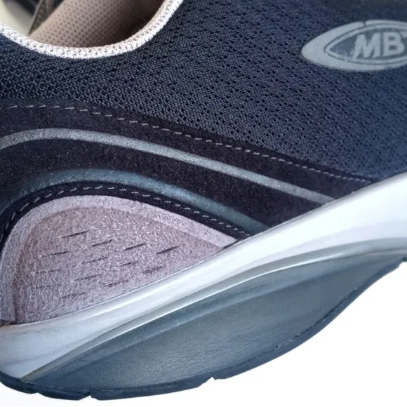 MBT Women’s Toning Athletic Shoes 39 (8-8.5) Black Suede &amp; Mesh Running Shoes