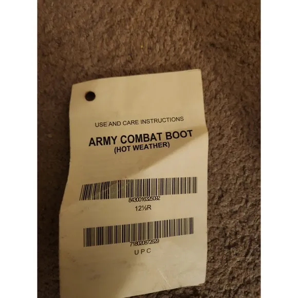MCRAE NWT US ARMY COMBAT BOOTS TEMPERATE WEATHER DESERT TAN SIZE 12.5R