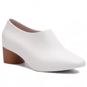 Melissa Womens 6 White Brown Mid Pump Shoes