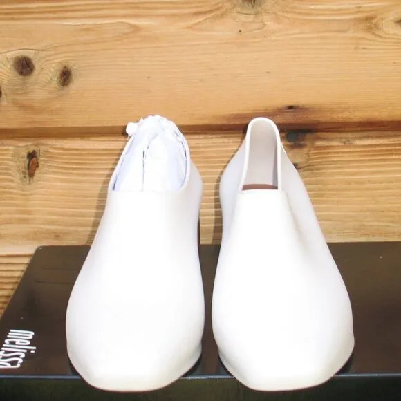 Melissa Womens 6 White Brown Mid Pump Shoes