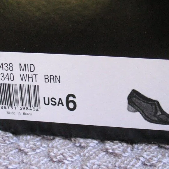 Melissa Womens 6 White Brown Mid Pump Shoes