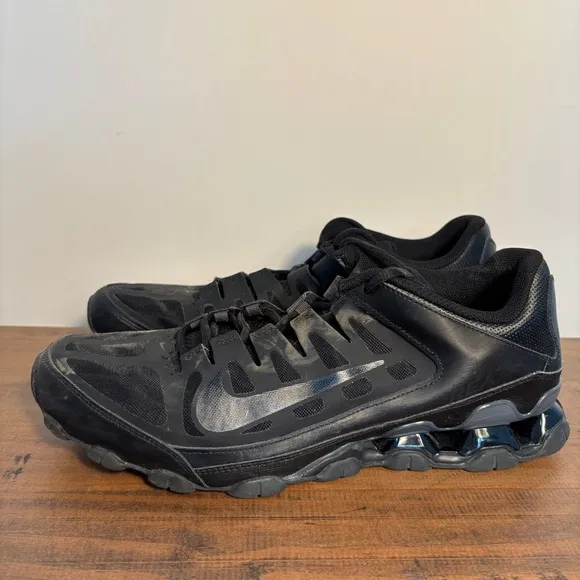 Men Nike Reax 8 TR Mesh Athletic Shoes Sneakers Black/Anthracite 621716008 Sz 13