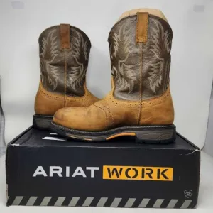 Men's 11.5 EE Wide Ariat WorkHog H20 roper soft toe work western boots 10008633