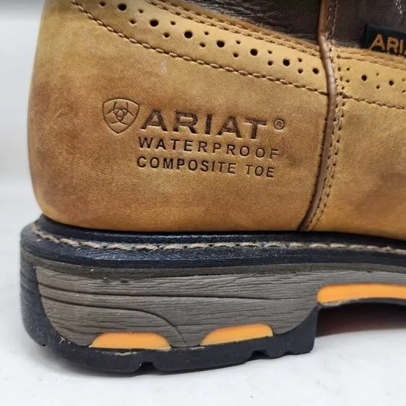 Men's 11.5 EE Wide Ariat WorkHog H20 roper soft toe work western boots 10008633