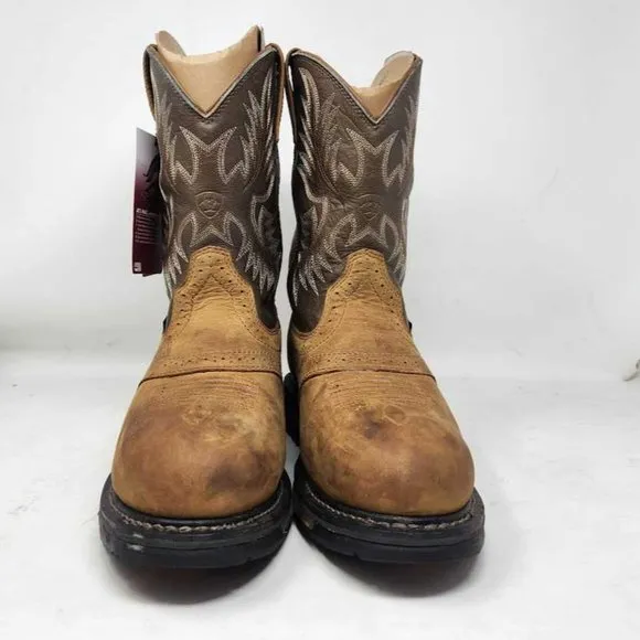 Men's 11.5 EE Wide Ariat WorkHog H20 roper soft toe work western boots 10008633