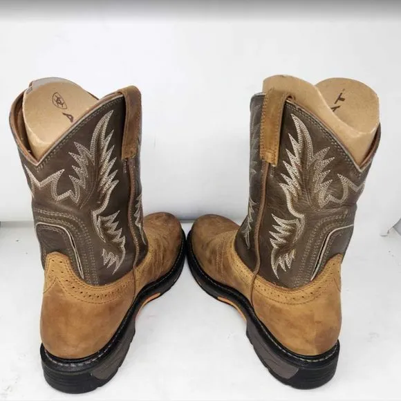 Men's 11.5 EE Wide Ariat WorkHog H20 roper soft toe work western boots 10008633