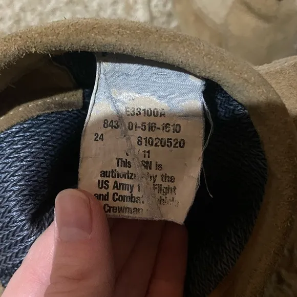 Men’s 8-8.5 Vibram Tan and Army Green Military Boots