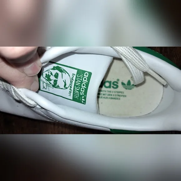 Men's Adidas Stan Smith Leather Shoes Sneakers White/Green Tennis Golf Size 9