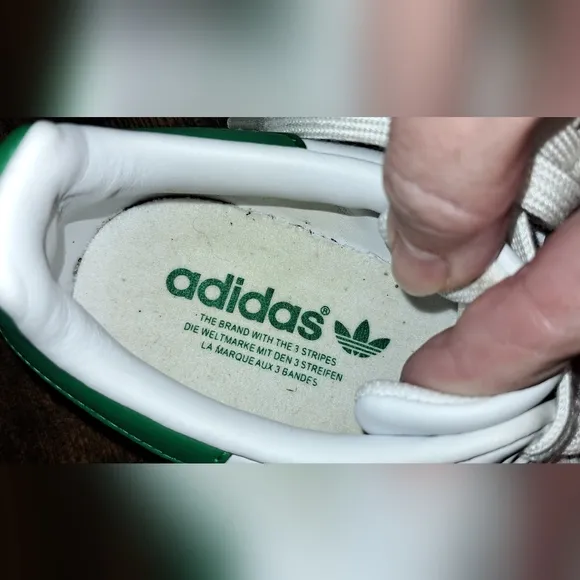 Men's Adidas Stan Smith Leather Shoes Sneakers White/Green Tennis Golf Size 9