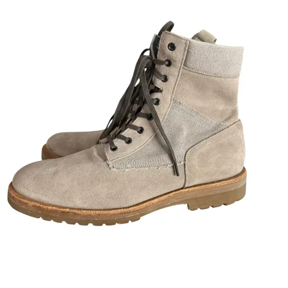 Men's All Saints tan Suede Combat Boots size 43 EUC US size 9.5