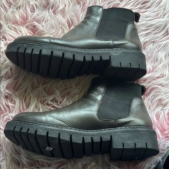 Men's Black Leather Civicoquattordici Boots