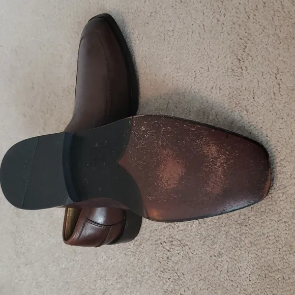 Men's Brass Boot Leather Loafer Dress Shoes