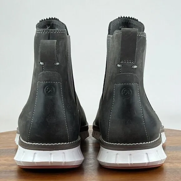 Mens Cole Haan ZeroGrand Gray Nubuck Comfort Ankle Chelsea Boots Size 12 M GUC‎