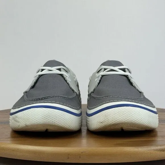 Mens Crocs Hover Boat Gray Slip On Casual Comfort Deck‎ Loafers Shoes Size 12 D