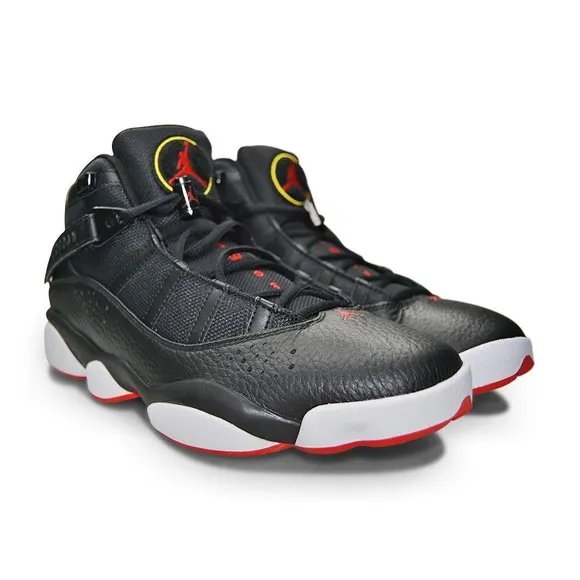 Mens Nike Jordan 6 Rings - 322992 063 - Black University Red White size 11