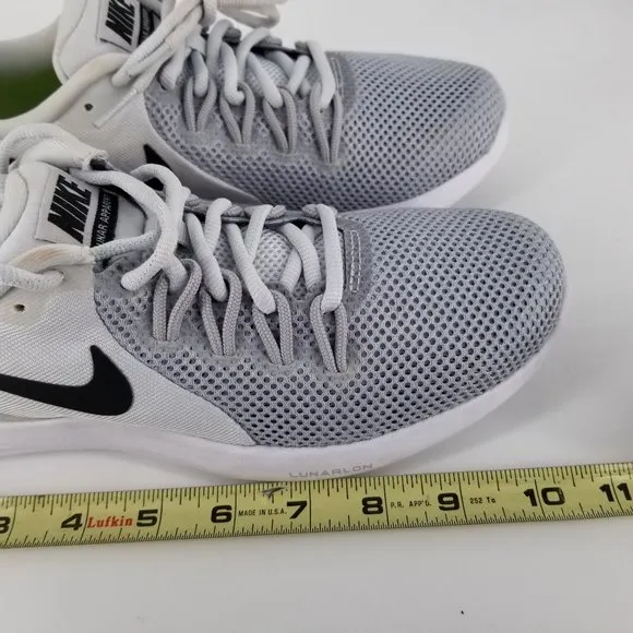 Men's Nike Lunar Apparent Running Shoes US 6 Grey White Mesh Athletic 908987-010