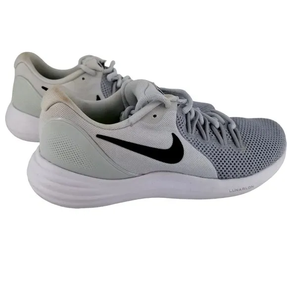 Men's Nike Lunar Apparent Running Shoes US 6 Grey White Mesh Athletic 908987-010