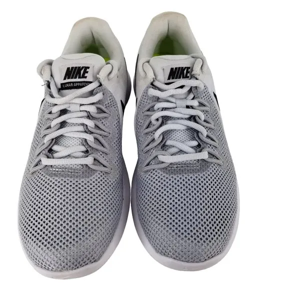 Men's Nike Lunar Apparent Running Shoes US 6 Grey White Mesh Athletic 908987-010