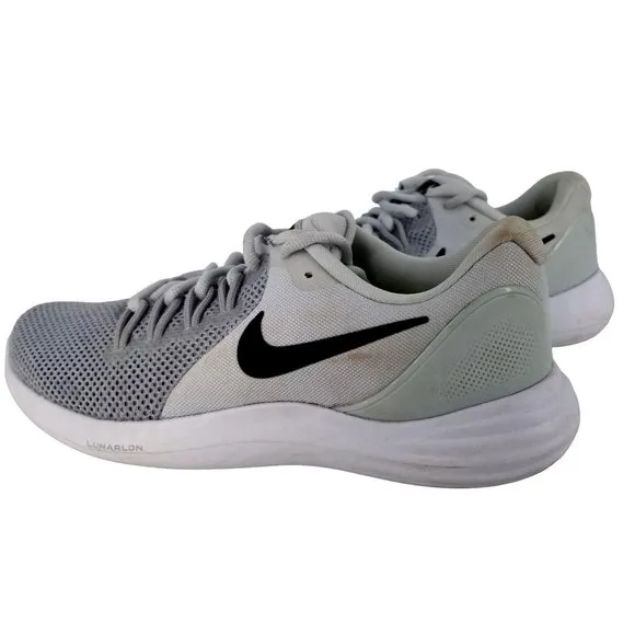 Men's Nike Lunar Apparent Running Shoes US 6 Grey White Mesh Athletic 908987-010