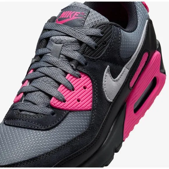 MEN'S SIZE 11 NIKE Air Max 90 DM0029-010 Cool Gray Hyper Pink Black Wolf Gray