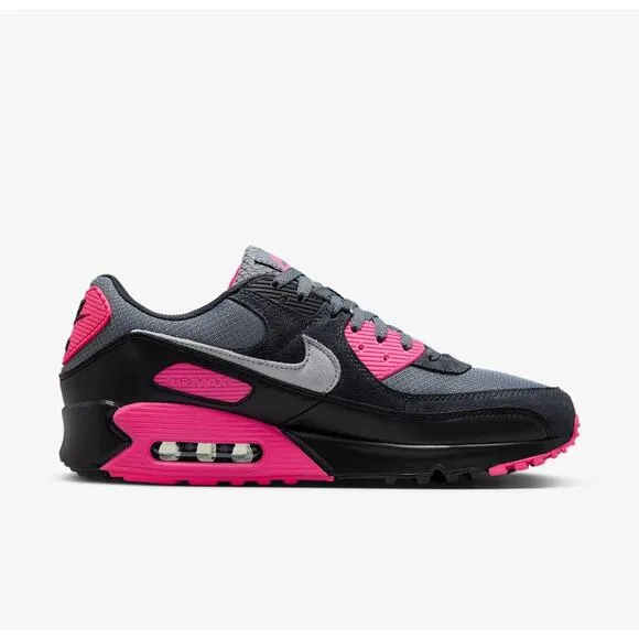 MEN'S SIZE 11 NIKE Air Max 90 DM0029-010 Cool Gray Hyper Pink Black Wolf Gray
