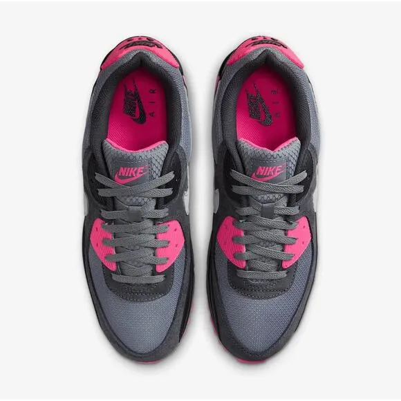 MEN'S SIZE 11 NIKE Air Max 90 DM0029-010 Cool Gray Hyper Pink Black Wolf Gray