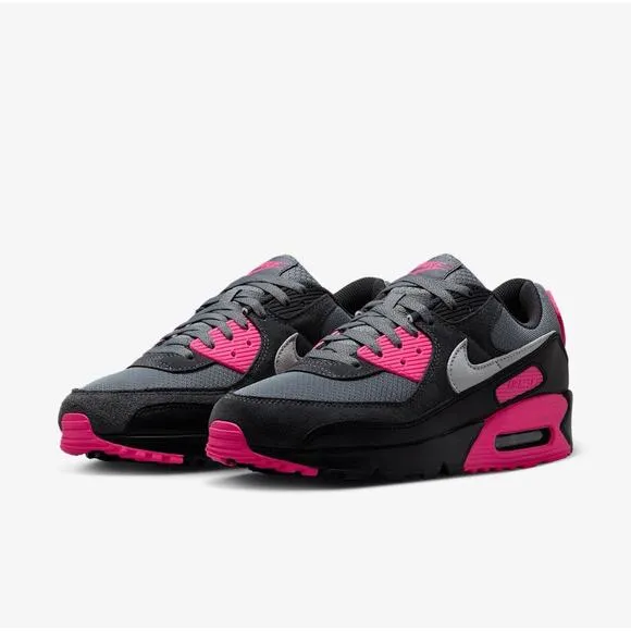 MEN'S SIZE 11 NIKE Air Max 90 DM0029-010 Cool Gray Hyper Pink Black Wolf Gray