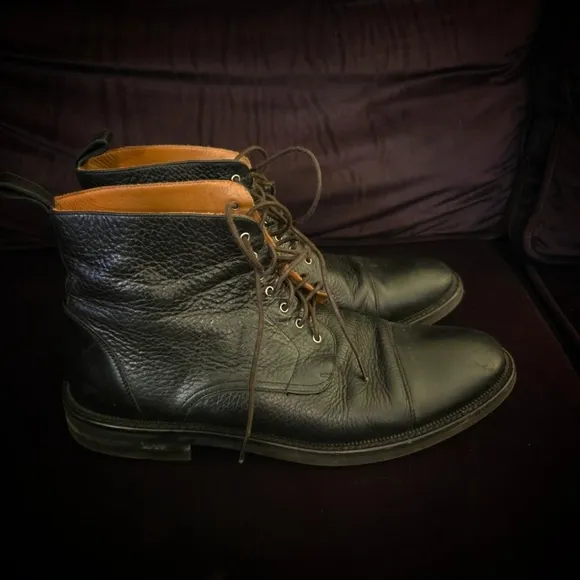 Men's TAFT Black Leather Rome Boots