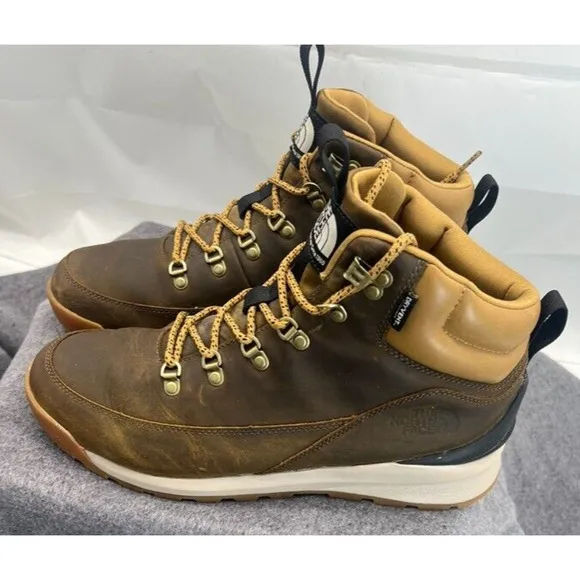 Mens The North Face Mens WP Mid Hiking Back To Berkeley Leather Boots Sz US 10.5