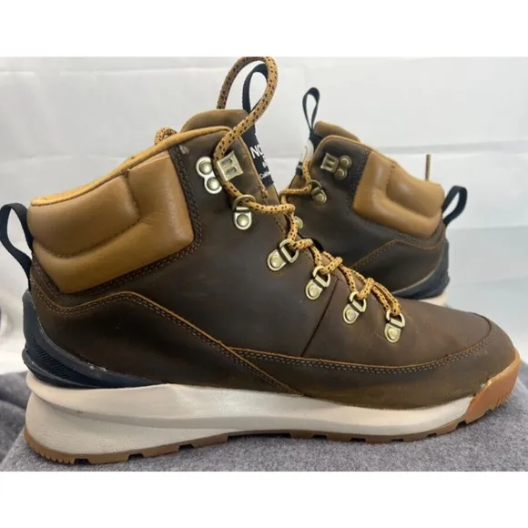 Mens The North Face Mens WP Mid Hiking Back To Berkeley Leather Boots Sz US 10.5