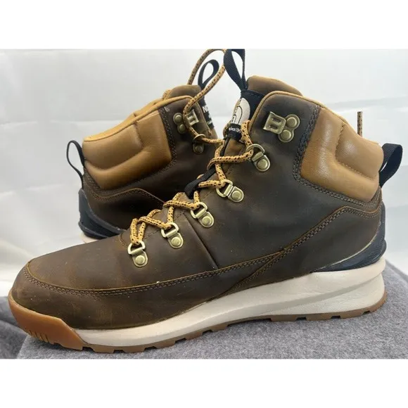 Mens The North Face Mens WP Mid Hiking Back To Berkeley Leather Boots Sz US 10.5