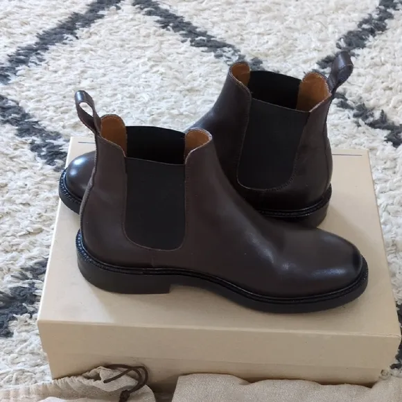 Men's Velasca Magnut Brown Leather Chelsea Boots Size 40 (7.5 - 8)