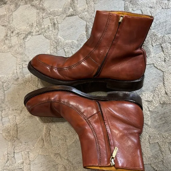 Men's Versace Brown Leather Boots Size 45
