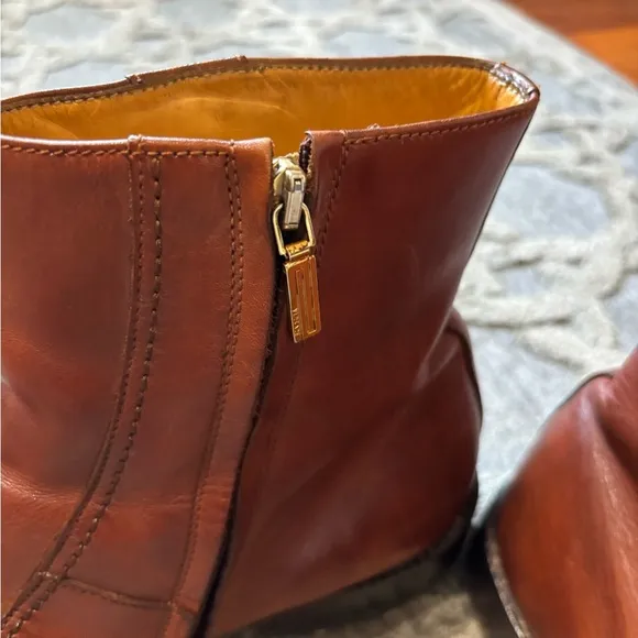Men's Versace Brown Leather Boots Size 45