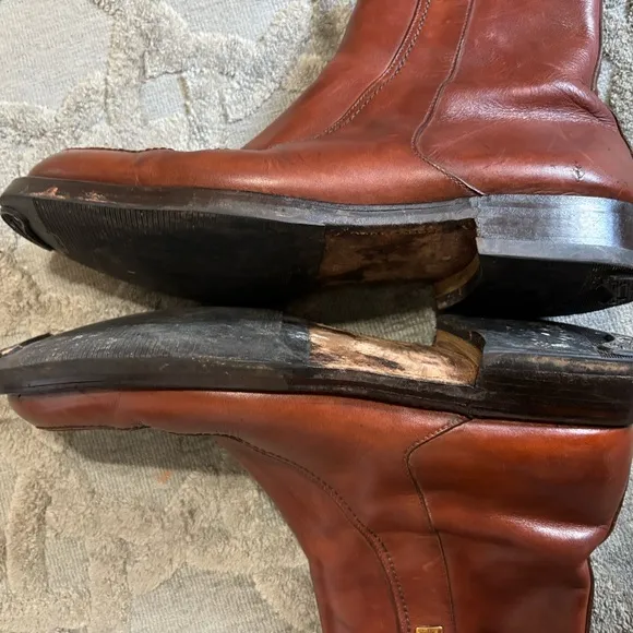 Men's Versace Brown Leather Boots Size 45