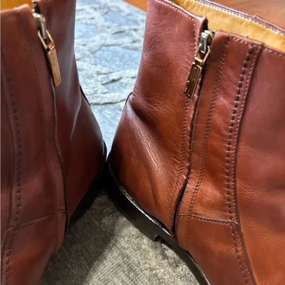 Men's Versace Brown Leather Boots Size 45