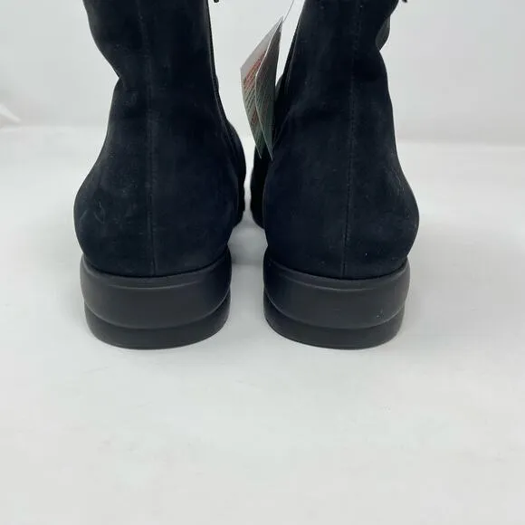 Mephisto Rezia Black Leather Slouchy Low Heel Comfort Ankle Boots womens 6 new