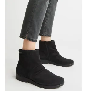 Mephisto Rezia Black Leather Slouchy Low Heel Comfort Ankle Boots womens 6 new
