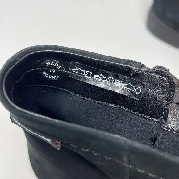 Mephisto Rezia Black Leather Slouchy Low Heel Comfort Ankle Boots womens 6 new