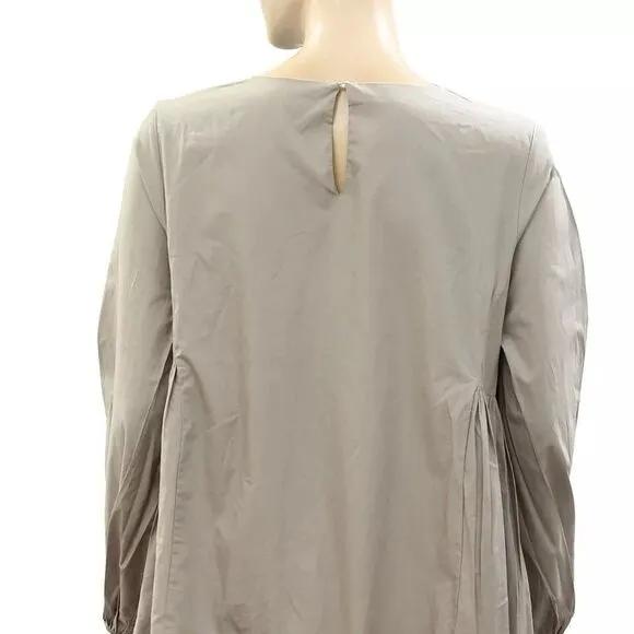 Merlette Byward Mini Dress Boat Neck Cotton Voil Resort Babydoll Solid XS 275014