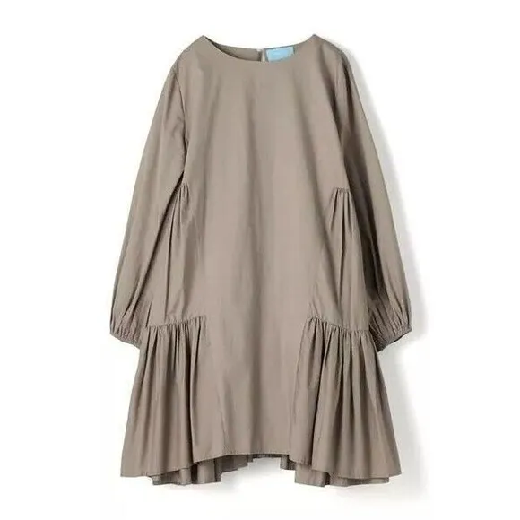 Merlette Byward Mini Dress Boat Neck Cotton Voil Resort Babydoll Solid XS 275014