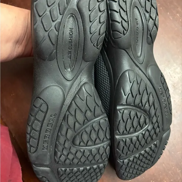 Merrell black mesh encore bypass 2 slip on men’s boat shoe air cushion new 12