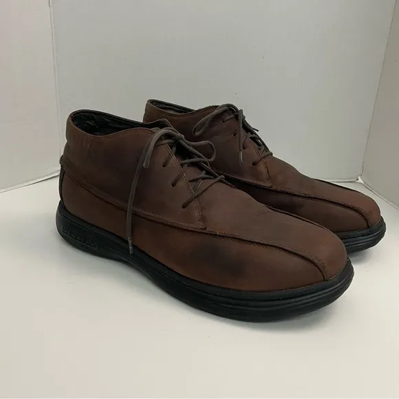 Merrell Boots Topo Rail Chukka Leather Ankle Air Cushion Comfort Brown Chocolate