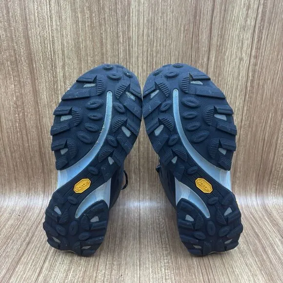 Merrell Moab Speed Mid GTX Hiker Shoes Navy Blue Women's 7 Goretex Vibram Sole