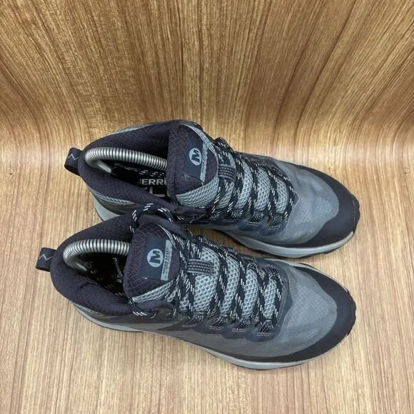 Merrell Moab Speed Mid GTX Hiker Shoes Navy Blue Women's 7 Goretex Vibram Sole