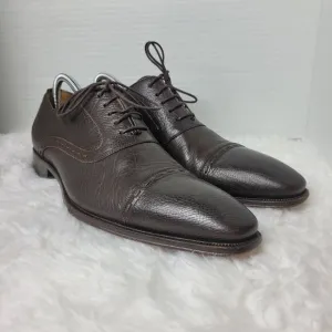 Mezlan Cuomo Men's Oxford Shoes Size 9 M Black ItalianCalfskin Cap Toe Lace Up