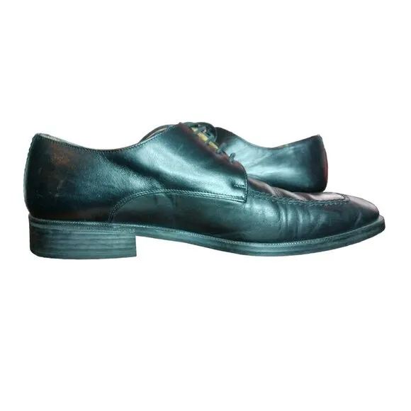 Mezlan Picardie Men's Leather Black Lace-up Handmade in Spain size 8.5 shoes