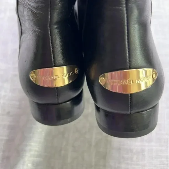 Michael Kors black leather boots size 5 1/2