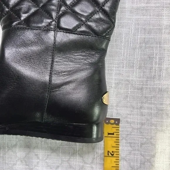 Michael Kors black leather boots size 5 1/2