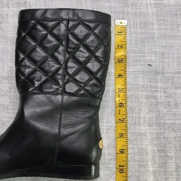Michael Kors black leather boots size 5 1/2